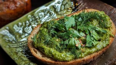 Image for Dan Clapson's delicious recipe for pesto toast inspired by Prague