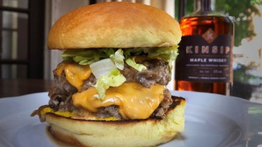 Image for Chef Scott Vivian's maple whisky beast burger