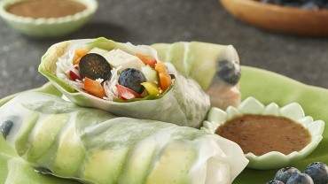 Image for Vegetable blueberry spring rolls with B.C. blueberries