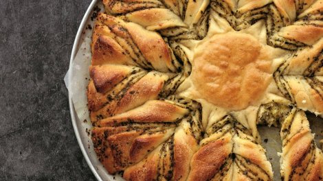 Image for Use nasturtiums to make this easy nasturtium pesto bread recipe from the 'Taste Buds' cookbook