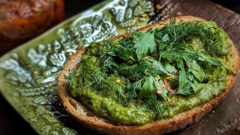 Image for Dan Clapson's delicious recipe for pesto toast inspired by Prague