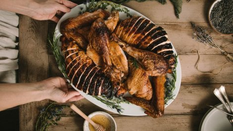 Image for Try this interesting fall recipe: Lavender-honey-glazed turkey