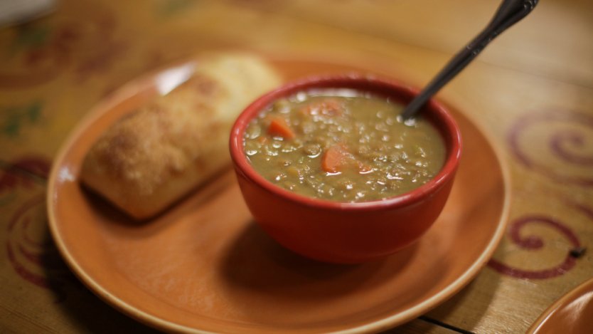 Image for Rustic lentil and vegetable soup
