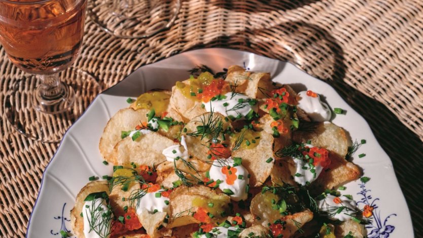 Photos and recipe provided by Penguin Random House. Image for Try Andrea Buckett's recipe for no-bake kettle chip nachos