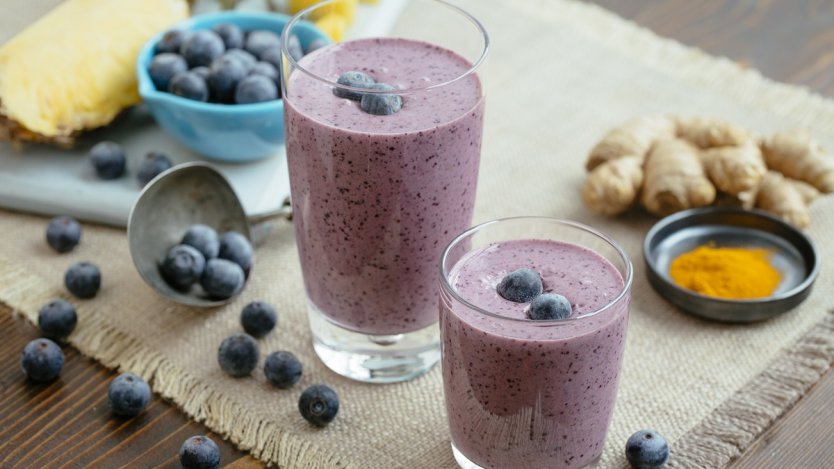 Image for Blueberry pineapple ginger smoothie
