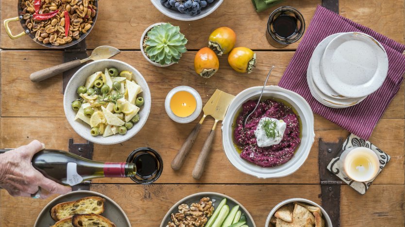 Image for Roasted Beet and Walnut Dip with Greek Yogurt and Za'atar from WhiteWater Cooks: Together Again cookbook