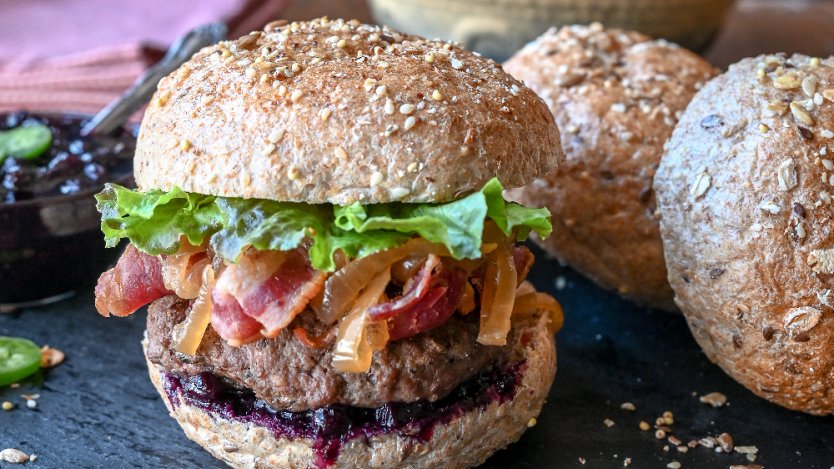 Image for An easy recipe for bison burgers from the Eat Alberta First cookbook