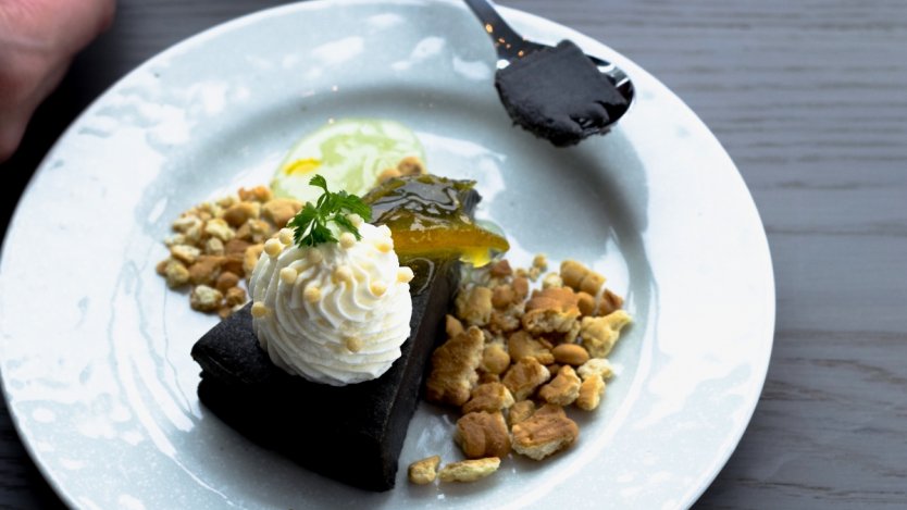 Image for Tora's black sesame cheesecake