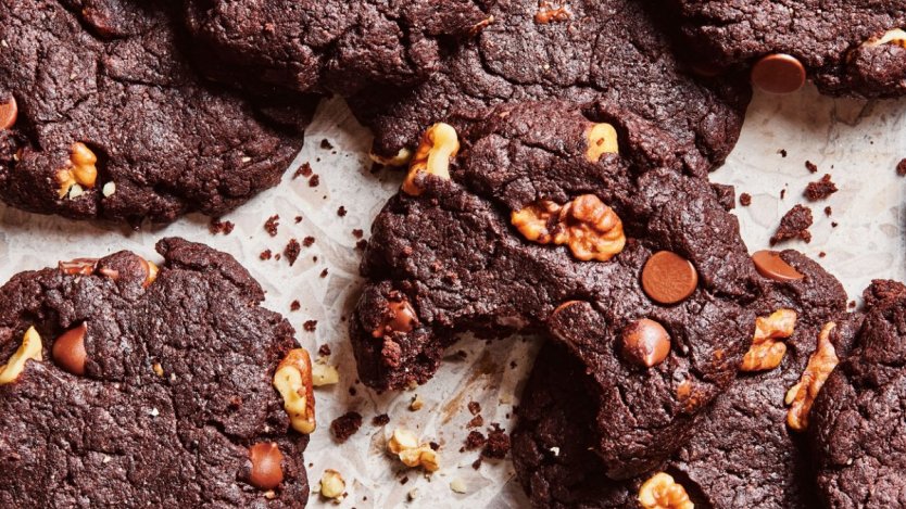 Images and recipes provided by Penguin Random House. Image for Try this recipe for brownie walnut cookies from the new 'Craving Vegan' cookbook
