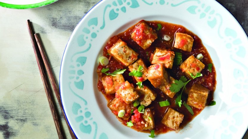 Image for Chef Cameron Stauch's tofu with tomato sauce