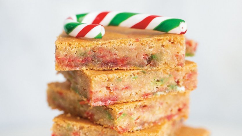 Recipe and photos provided by Appetite by Random House. Image for An easy recipe for candy cane blondies to try this holiday season