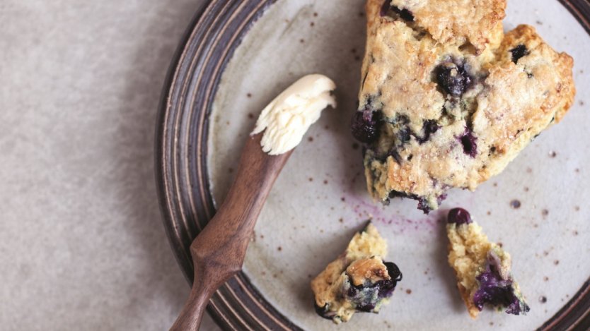 Image for Marcella DiLonardo&#039;s chamomile blueberry scones from Bake the Seasons cookbook