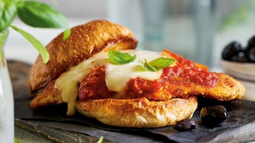 Excerpted from Cooking Meat: A Butcher's Guide to Choosing, Buying, Cutting, Cooking, and Eating Meatby Peter Sanagan. Image for Chef Peter Sanagan's chicken parmigiana