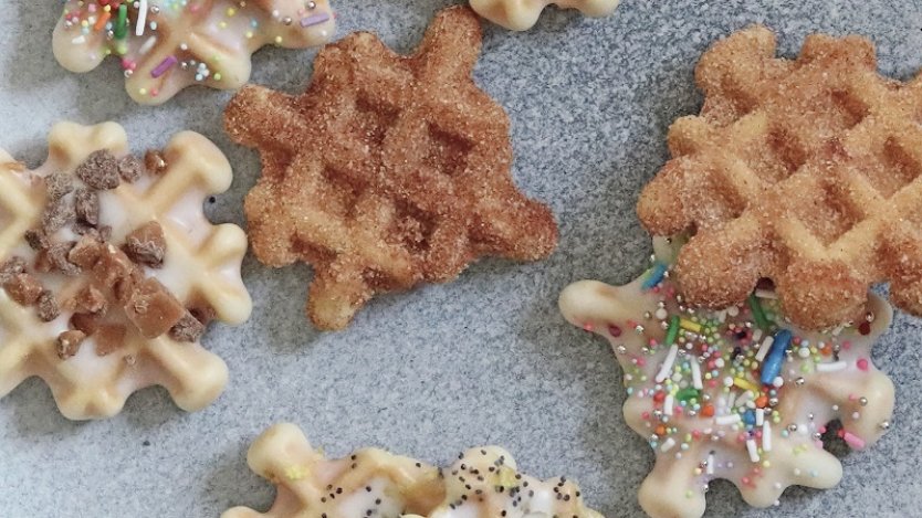 Image for Churro waffle cookies from the Cake and Loaf cookbook