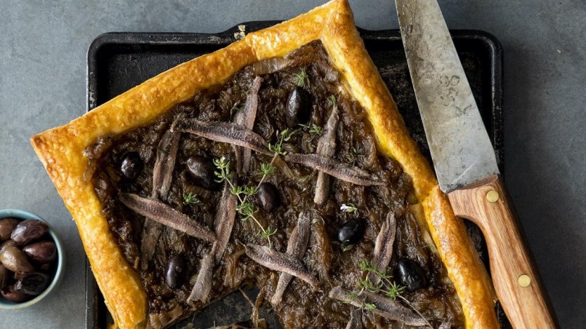 Image for Classic French pissaladière recipe from Bisous and Brioche cookbook