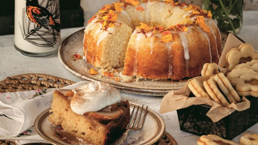 Recipe and images provided by Penguin Random House. Image for A delicious dandelion pound cake recipe from the 'Taste Buds' cookbook