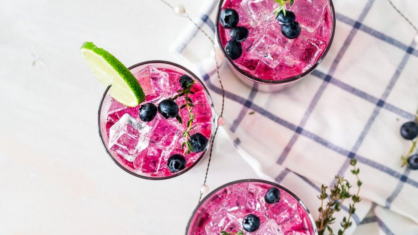 Image for Summer drink recipe: Wild Blueberry Baselito