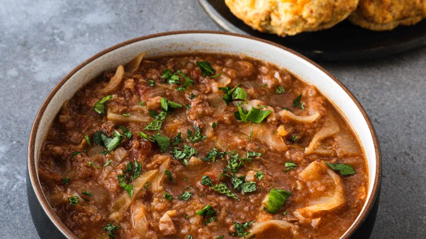 Photos by Dong Kim. Image for Dan Clapson's recipe for bison cabbage roll soup from 'Prairie'