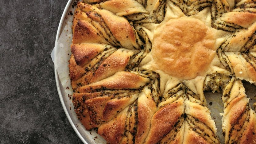 Photos and recipe provided by Penguin Random House. Image for Use nasturtiums to make this easy nasturtium pesto bread recipe from the 'Taste Buds' cookbook