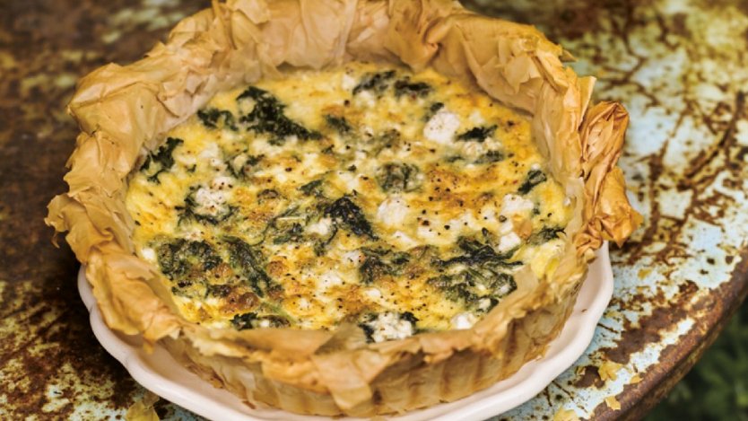 Image for Try this recipe for a wilted greens tart from 'The Side Gardener' cookbook
