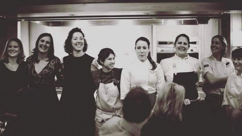 Photo of Dosanj' 2017 International Women's Day fundraiser dinner courtesy of Tarynn Liv Parker. Image for Daily bite: Kelowna chef Aman Dosanj announces lineup for 2nd annual #PressForProgress International Women's Day dinner