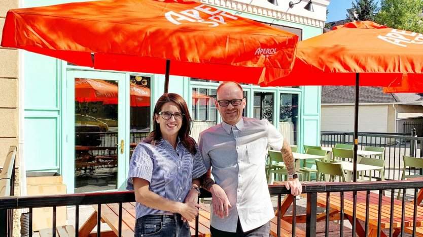 Annabelle's Kitchen's owner Leslie Echino and general manager Chris Joyce.