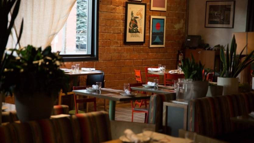 Interior of Calgary's Bridgette Bar.