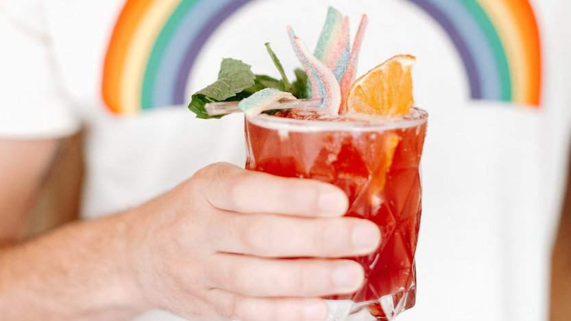 Ten Foot Henry's "Off the Wall" cocktail is one of 30+ drinks around Calgary helping to raise money for charity until Sept. 2, 2018. Image for The comprehensive cocktail guide to the Shake, Stir and Strainbow fundraiser campaign