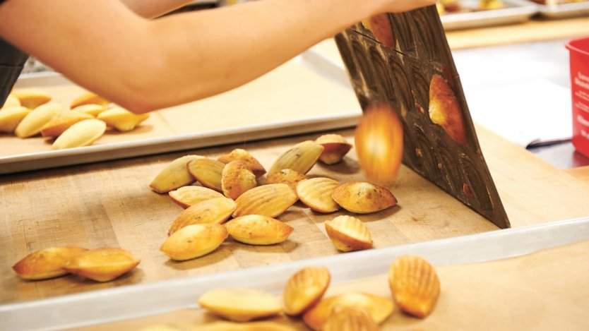 Madeleines in the making in the Duchess Bake Shop kitchen. Image for More Than Maple Syrup: Episode 30