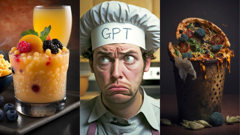 LA-based developer Dan Leveille uses AI to bring an imaginative menu to life. Photos via Facebook.