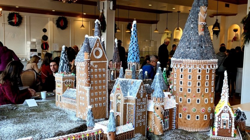 Image for Daily bite: Duchess Bake Shop creates a stunning gingerbread Hogwarts Castle for the holidays