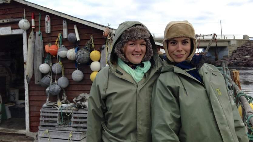 The Feast road-trippers about to go mackerel fishing in Newfoundland Lindsay Anderson and Dana VanVeller
