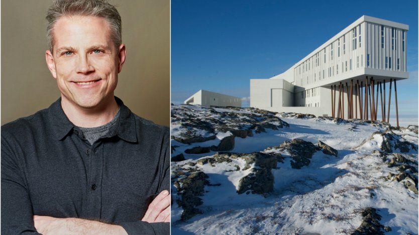 Photo of Jonathan Gushue courtesy of Sian Richards and photo of Fogo Island Inn courtesy of Paddy Barry. Image for Daily bite: Ontario chef Jonathan Gushue leaves The Berlin for Fogo Island Inn