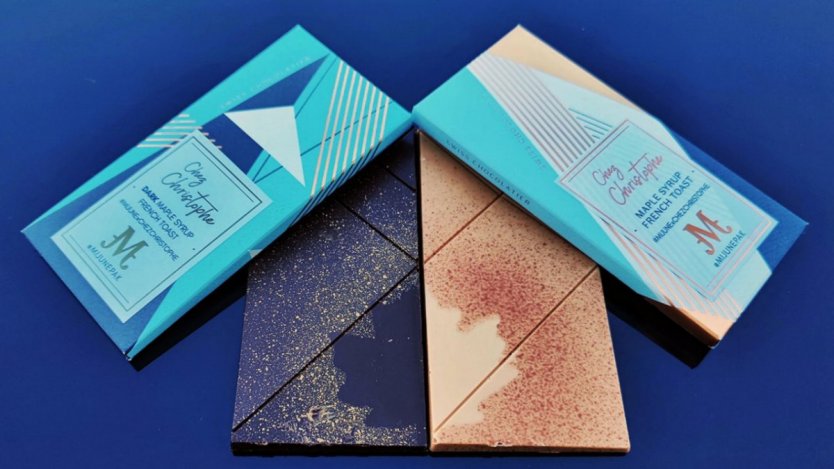 Try these unique Maple Syrup French Toast Chocolate Bars created by Chez Christophe and Mijune Pak.