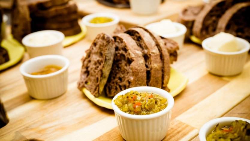 photos courtesy of Ingrid Kuenzel. Image for Bryn Rawlyk of The Night Oven debuts unique purple barley sourdough bread