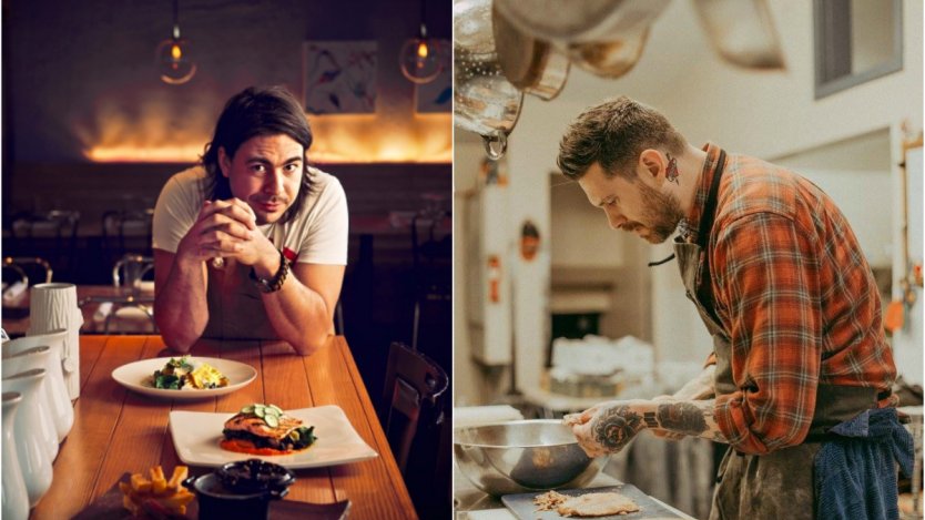 Mandel Hitzer (left) and Adam Donnelly collaborate on a mental health discussion and fundraiser in Winnipeg. Image for Daily bite: Winnipeg chefs announce Remembering Anthony Bourdain: a fundraiser for Canadian Mental Health Association