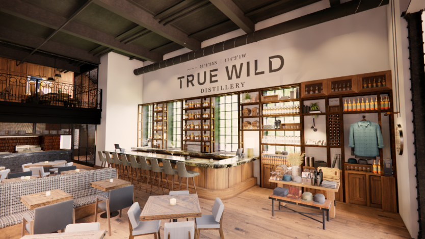 Renderings of True Wild Distillery provided.