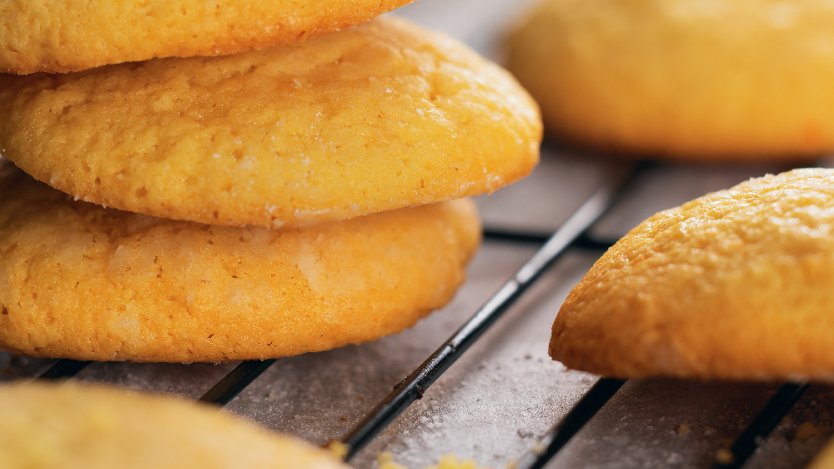 Photos and recipe provided by Whitecap Books Ltd. Image for Chef Bruno Feldeisen's recipe for gooey brown butter lemon cookies