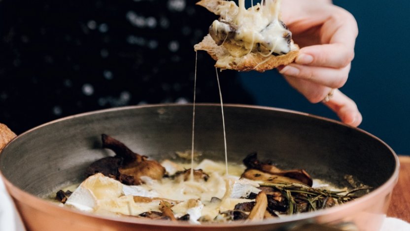 Image for Mary Berg's herbed mushroom and camembert skillet