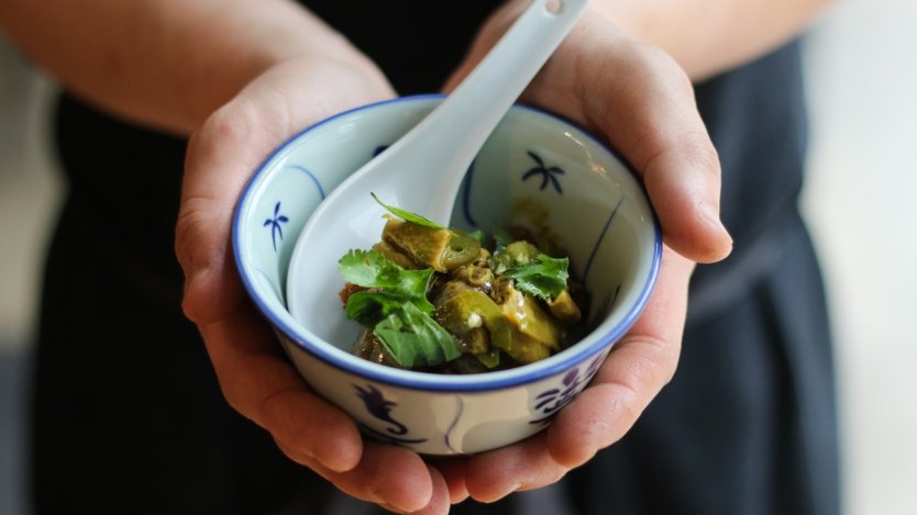 Image for Felix Zhou's Yarrow Meadows duck curry with potato rösti