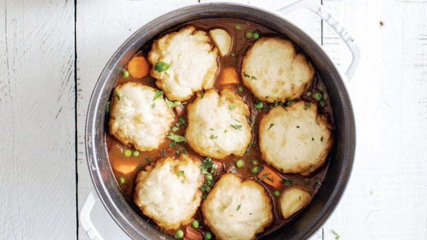Image for Jillian Harris' veggie stew with dumplings
