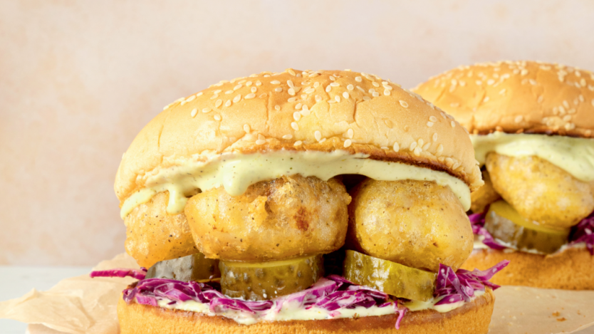 Photos excerpted from Lauren Toyota's cookbook Hot For Food All Day with permission by Appetite by Random House. Image for Lauren Toyota’s fried artichoke sandwich