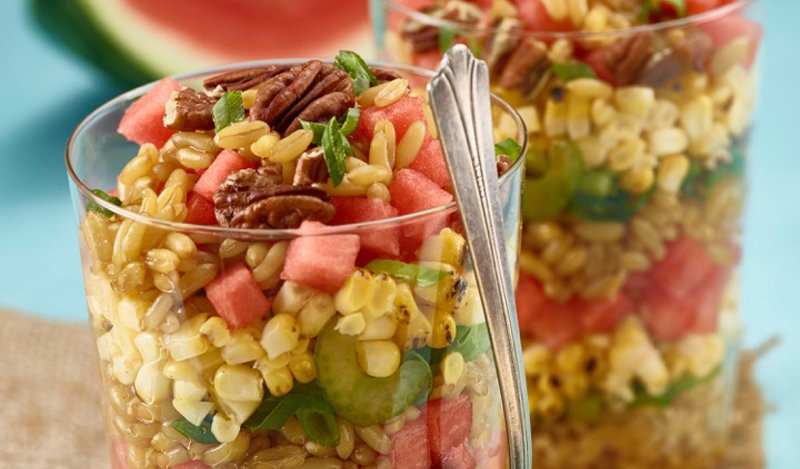 Image for Mapled ancient grain and watermelon salad