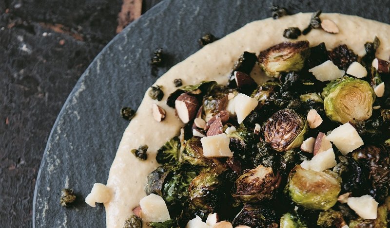 Image for Mary Berg’s crispy Brussels sprouts with tahini Caesar
