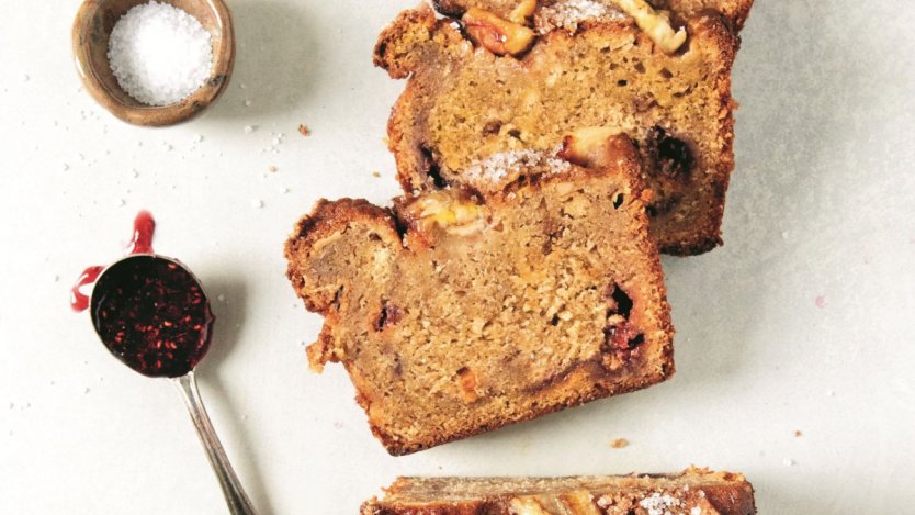 Image for This recipe for PB&J banana bread from the 'Crust' cookbook is very delicious