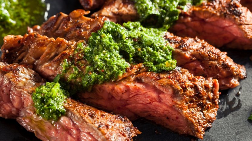 Urban Butcher peppered flank steak with chimichurri | Eat North