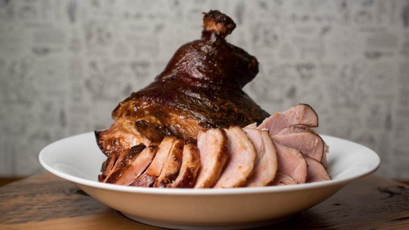 Railtown Catering's honey-glazed bone-In ham. Photo by Jelger and Tanja Photography. Railtown Catering's honey-glazed bone-In ham. Photo by Jelger and Tanja Photography.