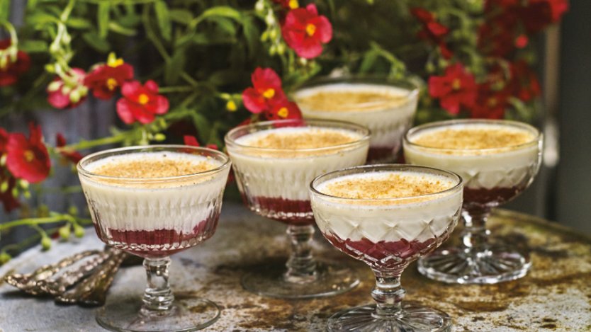 Image for Try this easy recipe for rhubarb panna cotta from Rosie Daykin's new cookbook