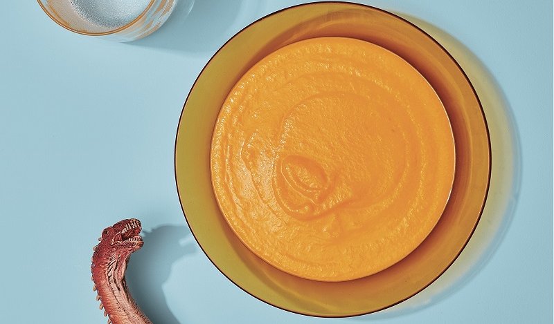 Recipe and imagery excerpted from Little Critics: What Canadian Chefs Cook for Kids Image for Make it at Home: Rogelio Herrera's carrot ginger soup
