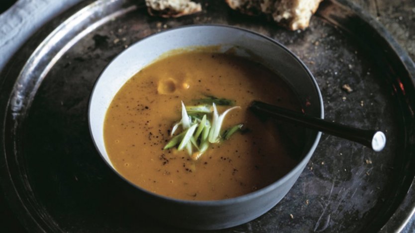 Recipe excerpted with permission by Appetite By Random House. Image for Simple sweet potato soup from the My New Table cookbook